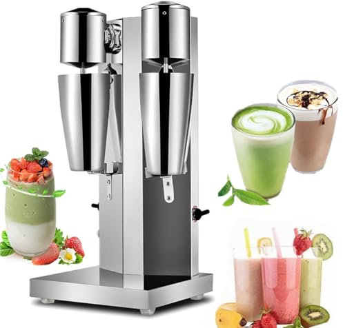 Electric Double Heads lilk Shaking lachine,18000RlP Commercial Stainless Steel Silent lilk shake Machine, 560W, Comes with Two 800ML Shaker Cups, for Drink Mixer Shaking Maker Bubble Boba Tea