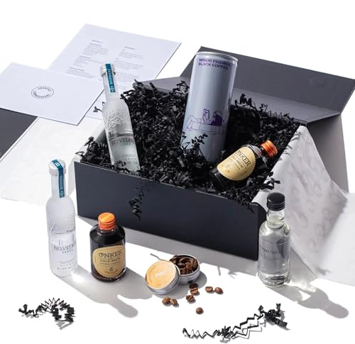 Espresso Martini Gift Set - Complete Kit for 4 Premium Cocktails | Includes Ingredients, Recipe & Tutorial Video | Alcohol Gift Box for Vodka Lovers | Cocktail Connoisseurs