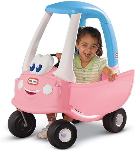 little tikes Princess Cozy Coupe Car - Ride-On with Real Working Horn, Clicking Ignition Switch, & Fuel Cap, 84 cm (H) x 72 cm (W) x 44 cm (D)
