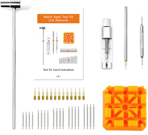 Uhrmacherwerkzeug Set, Uhrenarmband Reparatur Werkzeug Set, Uhr Reparatur Werkzeug, Uhrenwerkzeug Batteriewechsel für Uhrenstifte Uhrenglieder Werkzeug Uhr Verkleinern Werkzeug