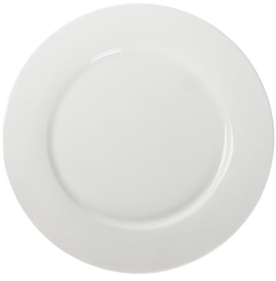 ZUICI CERAMICRAFT White Dinner Plates Set of 6, 11 Inch (27.5cm) Large Bone China Plates, Chip-Resistant,Microwave & Dishwasher Safe,Stackable Porcelain Tableware