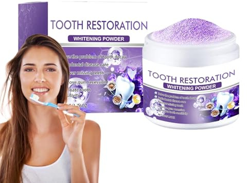 Polvo Restaurador 50g Natural | Polvo Mineral Restauración De Dientes, Aliento Refrescante, Fórmula Mineral Natural, Cuidado Bucal Diario, Limpieza