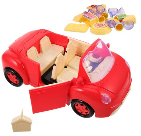 Abaodam Miniatur-Picknick-Essen-Spielzeug Cartoon-Auto-Spielzeug Für Fantasievolles Spielen Mit Miniatur-Essen Für Mit