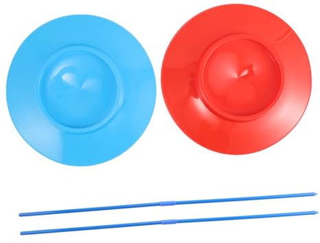 NAMOARLY 2 Jonglierteller Satz Mit Stäben Jonglier Geschicklichkeitsspielzeug Für Kinder Erwachsene Widerstandsfähige Zirkus Jonglierspiele Für Zirkusvorführungen Und Straßenaufführungen