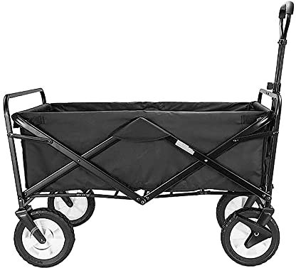 HYEFDWS Carrello a Mano, Carrello della Spesa Pieghevole Portatile, Carrello Multifunzione Resistente con Ruote in Gomma da 10,5 Pollici, Carrello Push-Pull p