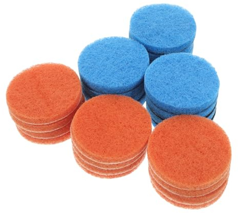 WRITWAA 24pcs Kitchen Scrub Pads and Cleaning Sponges Set 65mm Nylon Scouring Pads Bulk Pack for Household Dishwasher and Sink Cleaning