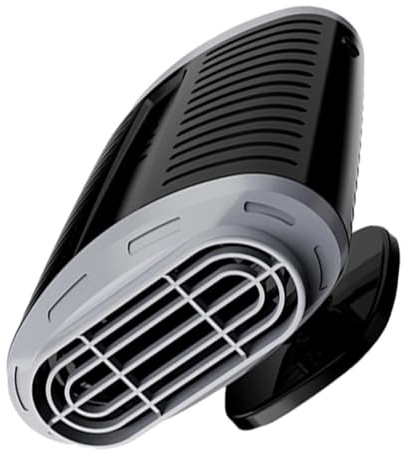 Riscaldatore per auto Riloer da 12 volt per camper, portatile, per riscaldamento e raffreddamento rapidi invernali, rotazione a 360 gradi, compatibile con la maggior parte dei veicoli, nero e grigio