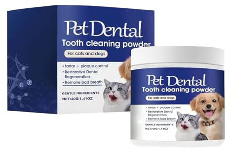 Poudre Dentaire Pour Chien,Poudre De Soins Dentaires Pour Chiot Et Chaton | 40g Solution Buccale Saveur Naturelle Pour Maison Toilettage Voyage Camping Refuge