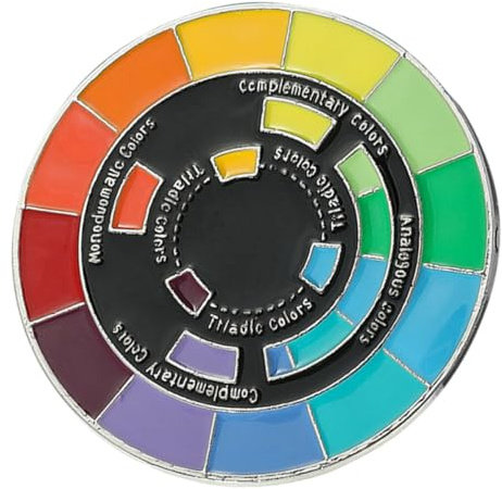 AKOOSY Spilla Rotonda Accessorio Moda in Lega Smalto Colorato, Design Elegante e Facile da Appuntare per Giacche e Vestiti da Donna