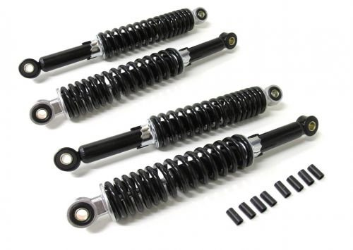 4x Stoßdämpfer Schwarz Tieferlegung Set 260mm & 280mm – Verstellbar passend für Simson Schwalbe KR51, KR51/1, KR51/2, Sperber, Habicht, Duo | Hydraulisch gefederte Stoßdämpfer