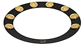 Meinl Percussion Backbeat Pro Tambourine, Schwarz (BBP13) | Tamburin Zubehör für Trommeln, 1 Reihe Jingles, Durchmesser 13 Zoll, Messinglegierung und Messing