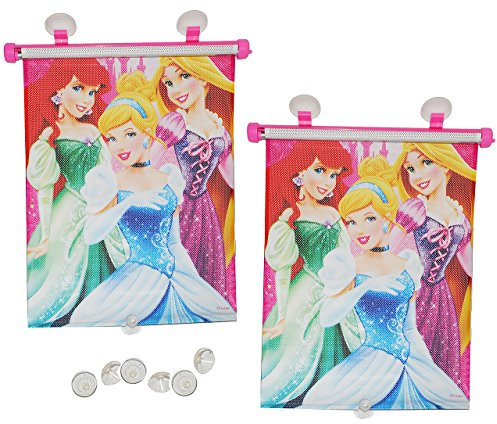 alles-meine.de GmbH 2 TLG. Set Sonnenschutz Rollo - Princess - Prinzessin - Arielle Rapunzel Cinderella - für Fenster und Auto Seitenscheibe - Sonnenblende - Mädchen Kinder Baby ..