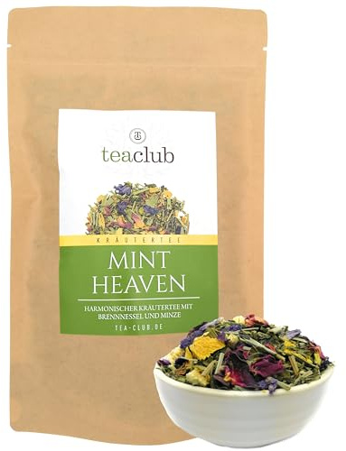 Té de hierbas alcalinizante a granel 500g, mezcla de té de hierbas con ortiga hierba limón menta, té alcalinizante para el bienestar, Té de hierbas TeaClub Mint Heaven