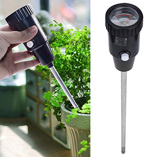 Bodentester Boden-pH-Meter, Soil tester hochpräziser Gartenbodentester mit pH-Wert Feuchtigkeit für Gartenbauernhöfe, Rasen Topfpflanzen Großbildschirm Leicht abzulesen (nicht für Flüssigkeiten)