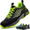 Scarpe Antinfortunistiche Uomo Donna Scarpe da Lavoro Leggere Traspiranti Scarpe da Cantiere con Punta in Acciaio Verde 44