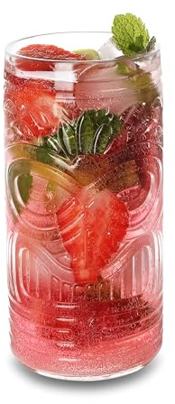 Topkapi Tiki Lot de 4 verres à cocktail Okano - Tiki Tai Rhum Cocktail, Tiki Bar Serie, H 15 cm, 490 ml, XL