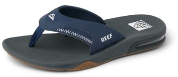 Reef Men's Fanning Flip-Flop, Navy/Shadow, 12 UK