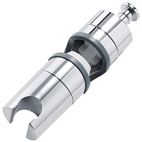 Joyoldelf Universal Handbrause Halterung, verstellbar Duschhalterung, Duschkopfhalter, 360° drehbar Brausehalter für Slide Bar 20-25 mm Außen Durchmesser, Verchromte Duschhalter