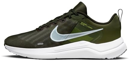 Nike Scarpe da Running Scarpa da Corsa su Strada Nike Downshifter 12 da Uomo, Cargo Khaki/Glacier Blue-Sequoia, DD9293-300, 42 EU (8.5 US)