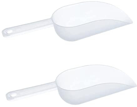 Kitchen Plastic Ice Scoop, Candy Scoop, Popcorn Scoop,Plastic Kitchen Scoop， Ice Cream, Rice Grain Scoop Flour Sugar Dried Fruit Melon Seeds Small Shovel（2PCS）