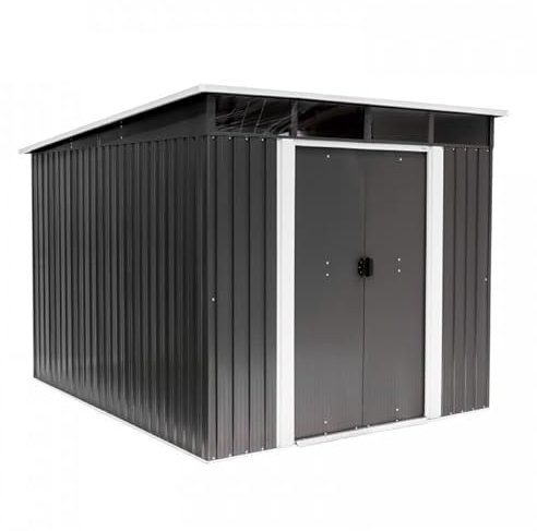 Grindi - Gerätehaus Metall Ribes III - Gartenhütte - Gartenhaus - Geräteschuppen 279x238x202 cm Schiebetür - Garten Schrank - Fahrradgarage - Shelter - Gartengerätehaus - Tiny House