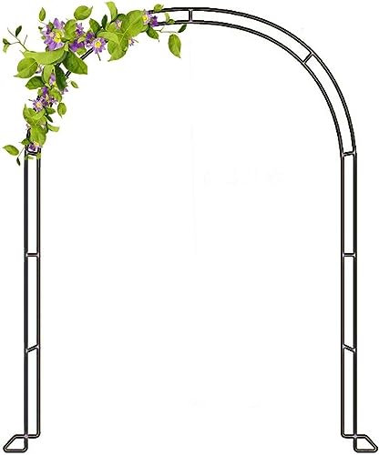 GueTTO Rosenbogen Verzinkt Rost Rankhilfe Torbogen Rosen Gartenbogen Freistehend Hochzeit Rankbogen Metall Stabil Für Pergola Terrasse Hinterhof Breite 120 140180 240 300cm,Schwarz,W350*H220cm
