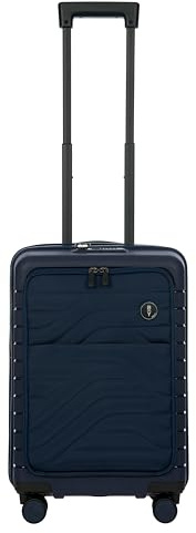 Brics by Ulisse - 4-Rollen-Kabinentrolley mit Vortasche 55 cm erw. USB Oceano