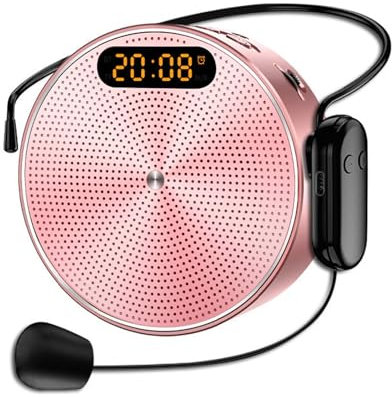 Blissbuilt Amplificador de Voz portátil para Profesores Amplificador de Voz Inalámbrico Amplificador de Voz Personal con Pantalla LED Micrófono con micrófono para Aula,reuniones,Entrenamiento,guías