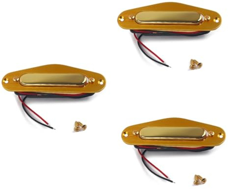 Supvox 3stücke Goldene Rahmen Tonabnehmer Set Gitarre Set Single Coil Pickup Für Hochwertige Basis Einfache Installation Gitarre Zubehör Für Musiker Und Bands