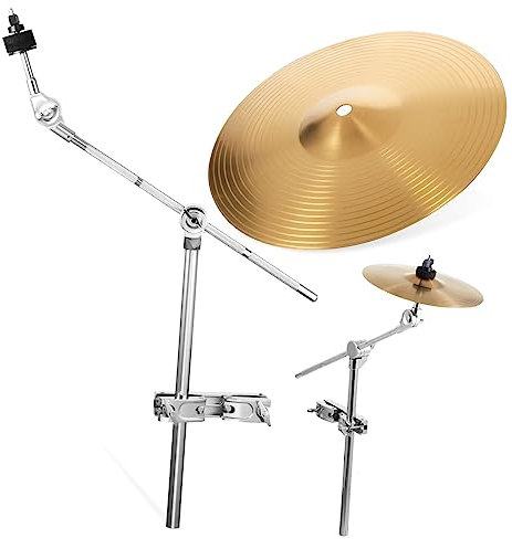 Toyvian Splash Cymbal Set Für Üben Verstellbarem Cymbal Boom Stand Und Erweiterungsarm Für Schlagzeuger Für Zuhause Und Proben