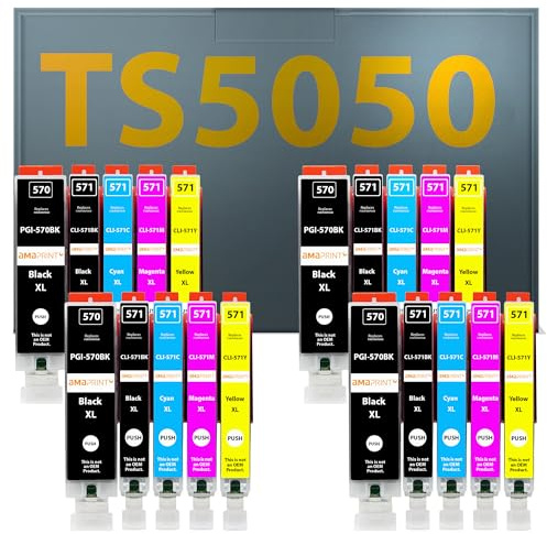 Amaprint 20 XL Druckerpatronen kompatibel mit Canon PGI 570 CLI 571 Ersatz Patronen speziell für Pixma TS5050