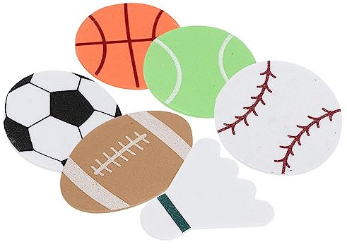 MUSISALY 4packungen Pack Schaumstoff Aufkleber Für Sportbälle Basketball Baseball Tennis Badminton Fußball Selbstklebende Schaum Aufkleber Für Geburtstagsfeiern Und