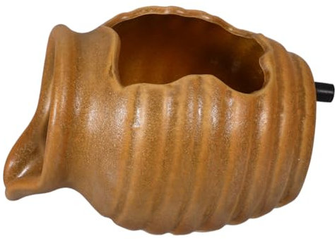 Zerodeko Fontaine À Eau en Céramique Cracheurs De Pot Pompe À Eau D'étang Pot Vintage Décoration Extérieure Réservoir De Poissons Distributeur De Cascade Décor De Grotte De Poissons Vase