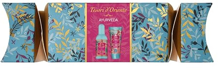 Tesori d'Oriente Geschenkset 'Ayurveda' | Set aus 100 ml Eau de Toilette und 75 ml Cremedusche | Körperpflege mit Amla-Frucht und Patchouli | Wellness-Ritual für Körper & Sinne