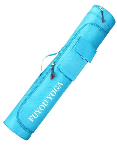 CLSSLVVBN Yogamatten Tasche, Yogamatten Tragetasche, durchgehender Reißverschluss, lange Pilates Tasche, wasserdichte Yoga Tasche für Yoga Matte und Blöcke, Polyester, Blau