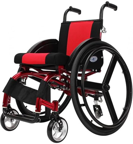 GNbow Silla de Ruedas Deportiva Liviana, Sillas de Ruedas livianas para Adultos para Adultos Sillas de Ruedas Autopropulsadas Manuales Portátiles, con Ruedas Grandes de 24 Pulgadas