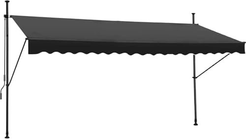 Store manuel rétractable, pare-soleil pergola réglable avec protection UV, sans vis pour l'extérieur pour n'importe quelle fenêtre ou porte, store à pince, simple
