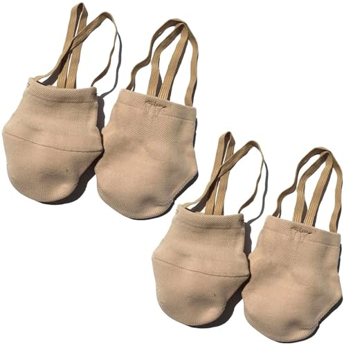 Scarpe da danza a mezza punta, per balletto, pirouette, scarpe da ballo per ragazze, scarpe da ballo a mezza punta, scarpe da ginnastica, beige., Large
