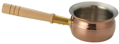 Gcljlmy Pentola con manico lungo in legno, pentola antiaderente, pasta per latte, pentola per pasta, forno universale, casseruola per ristoranti, stile C