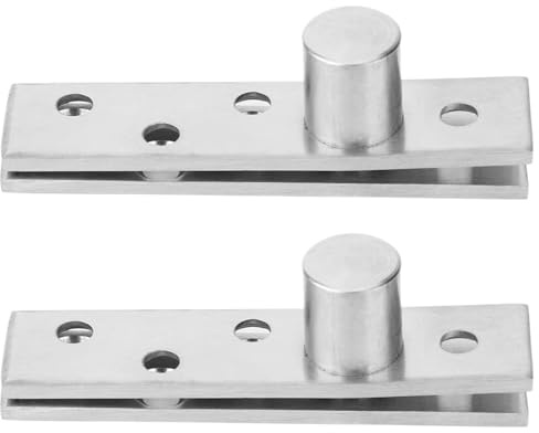 Cerniere a perno, Cerniera for porta girevole in acciaio inossidabile da 360 gradi, 2 pezzi, perno eccentrico lungo 75 mm