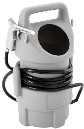 Machine de sablage portable - Capacité de 22,68 kg - Avec pistolet pulvérisateur et tuyau de 4,5 m - Portable - Pour enlever la rouille - Nettoyage - Air comprimé - Gris