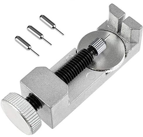 MMOBIEL Uhren Armband Pin Entferner Metall verstellbar Werkzeug Kit für Uhrenmacher mit 3 x Ersatzstift