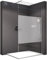 BERNSTEIN Duschwand 120x200cm ESG Glas 10mm Walk-In Duschabtrennung EX101 Milchglas Streifen Glas-Duschwand Dusche Duschtrennwand