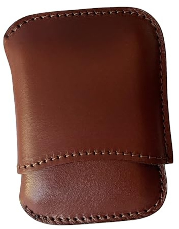 Zigarrenetui - Etui aus Leder für 1-4 Zigarren – Etabeta ArtigianoToscano - Made in Italy (braun)