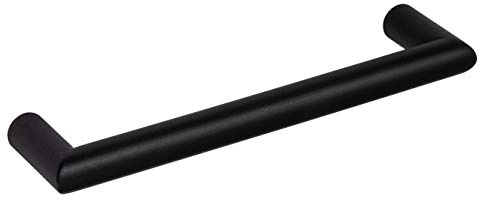 Gedotec Möbelgriff schwarz Schrankgriff 480 mm Türgriff Edelstahl Schublade - Leila Black | Relinggriff Ø 12 mm | Schubladengriff für Schranktüren & Küche | 1 Stück - Küchengriff Vintage mit Schrauben