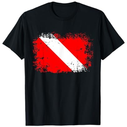 Plongeur en bas du drapeau Pavillon de plongée T-Shirt