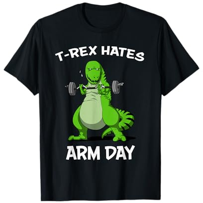 T-Rex Dinosauro Fitness Palestra Bodybuilder Divertente Maglietta