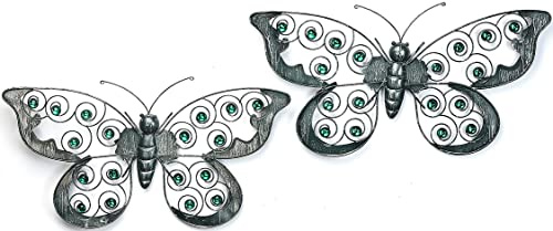 Kobolo Wand-Deko Schmetterling Buterfly mit Acrylperlen XXL 29x55x4 cm