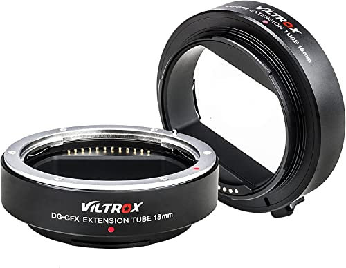 VILTROX Tube d'extension macro G 18 mm en métal pour mise au point automatique macro G Mount (18 mm) Adaptateur d'objectif compatible avec appareil photo Fuji GFX 50S 50R GFX