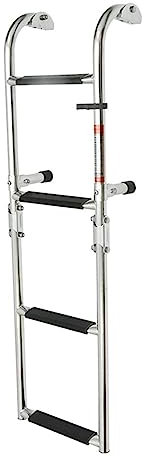 TsoLay Telescoping Boat Ladder 4 Step Boat Ladder Boarding Ladder Stainless Steel Telescopic Folding Ladder Boat Ladder Swim Ladder for Marine Boat Yacht Swimming Pool Swimming Pool Ladder